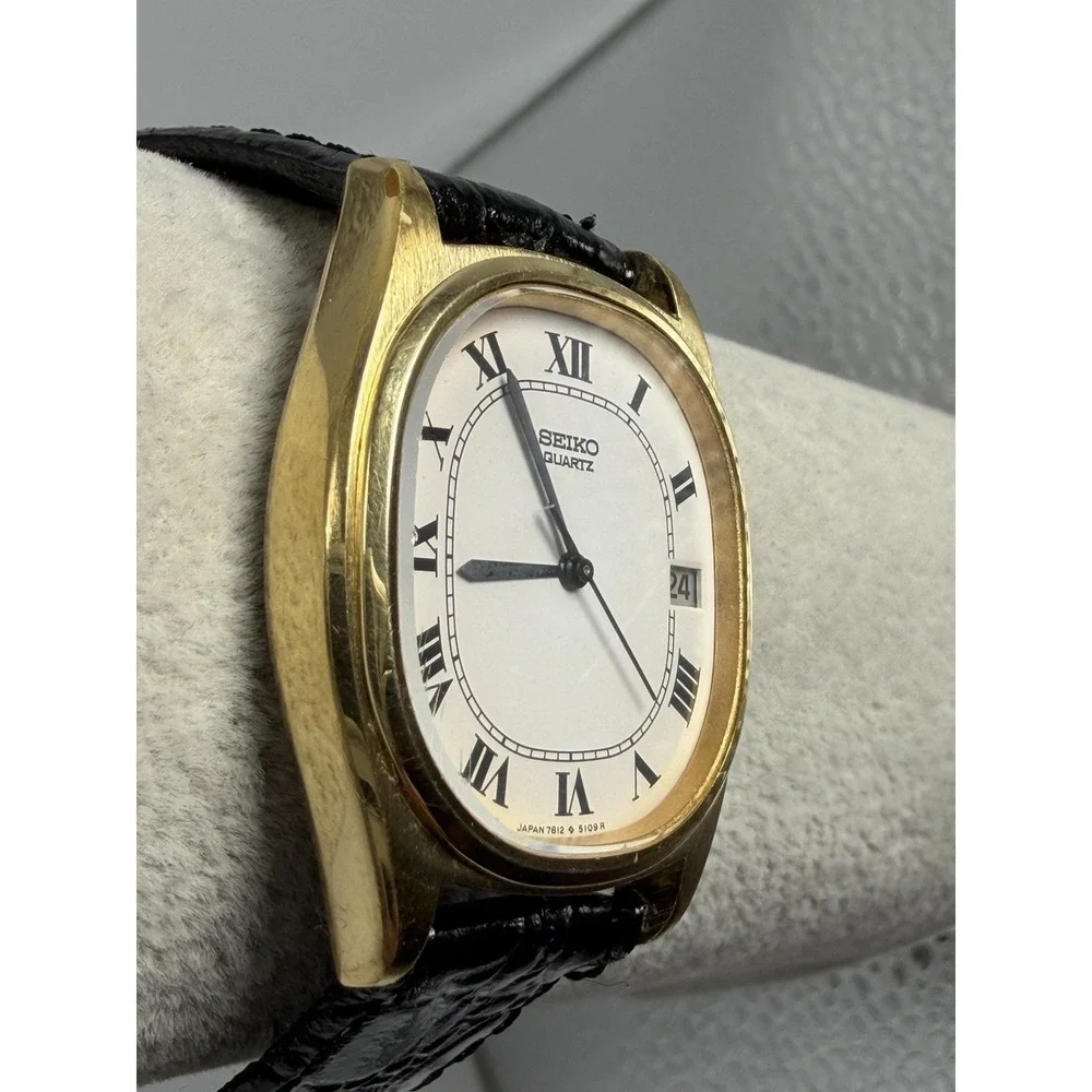 Seiko 7812-5109 New Battery Mens Watch 31MM 7.75